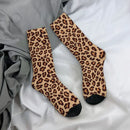 Gold Brown Leopard Print Retro Sock