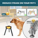 Metal Adjustable Width Raised Dog Bowl Stand