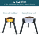 Metal Adjustable Width Raised Dog Bowl Stand