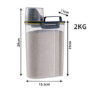 1.5kg/2kg Pet Food Pail Plastic Storage Tank