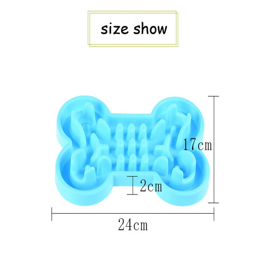 Dog Silicone Durable Slow Food Bowl