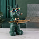 Bulldog Butler with Storage Bowl