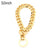 Stainless Steel Gold Plated Chain Collar Necklace