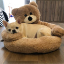 Warm Cute Bear Hug Dog Sleeping Mat
