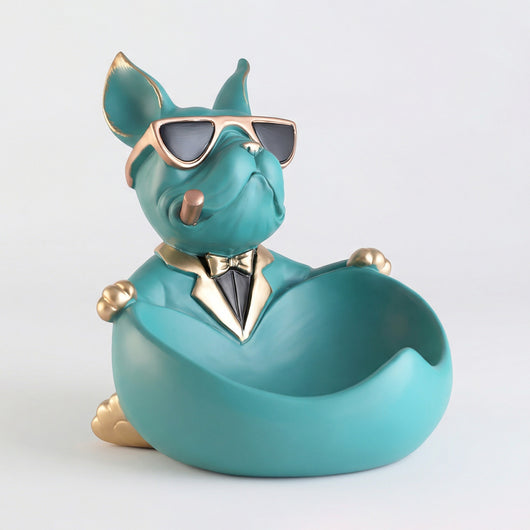 Bulldog Butler with Storage Bowl