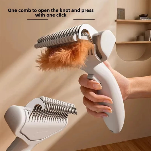 Stainless Steel Dog Hair Removal Brush Grooming