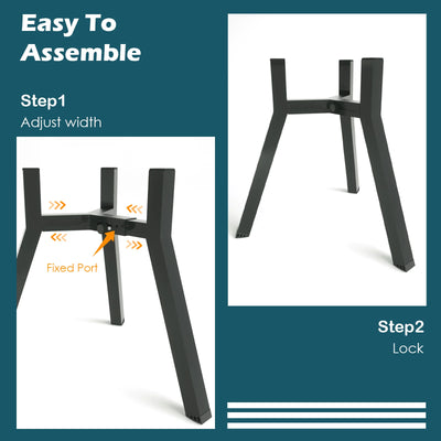 Metal Adjustable Width Raised Dog Bowl Stand