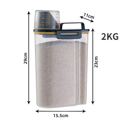 1.5kg/2kg Pet Food Pail Plastic Storage Tank