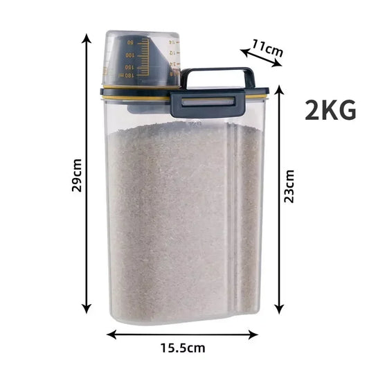1.5kg/2kg Pet Food Pail Plastic Storage Tank