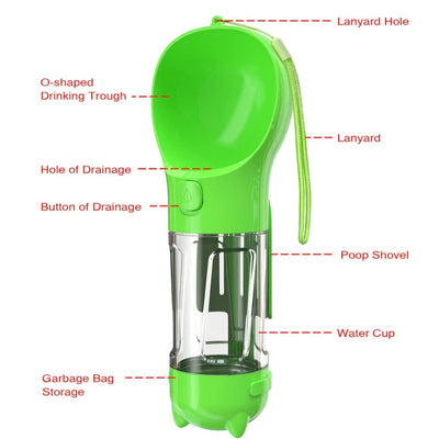 4 in 1 Multifunction Pet Dog Water Bottle