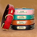 Rhinestone Leather Dog Collars