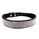 Comfortable Suede Fiber Crystal Dog Collar