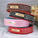 Rhinestone Leather Dog Collars