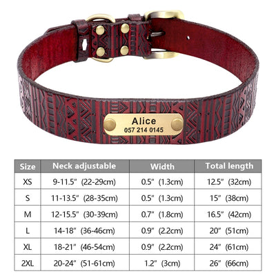 Custom Dog Collar Leather