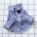 Casual Striped Dog Print  Shirt