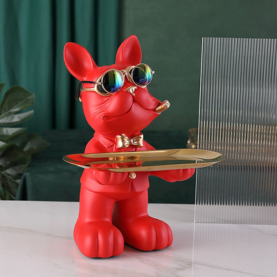 Bulldog Butler with Storage Bowl