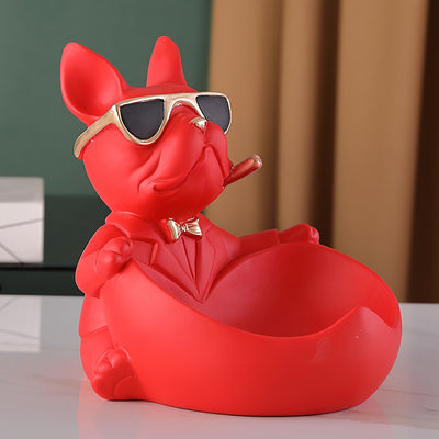 Bulldog Butler with Storage Bowl