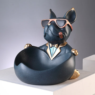 Bulldog Butler with Storage Bowl