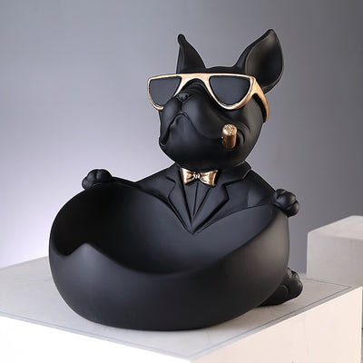 Bulldog Butler with Storage Bowl
