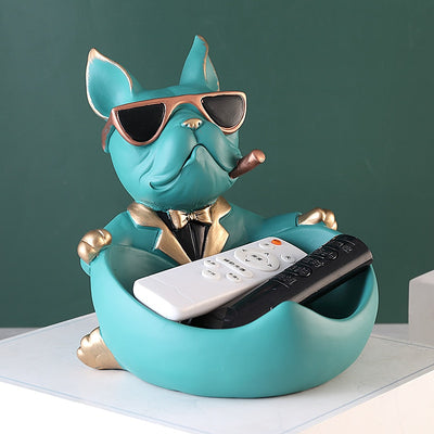 Bulldog Butler with Storage Bowl