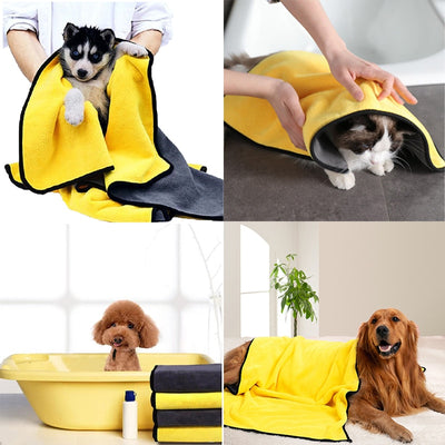 Quick-Drying Pet Soft Fiber Towels