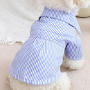 Casual Striped Dog Print  Shirt