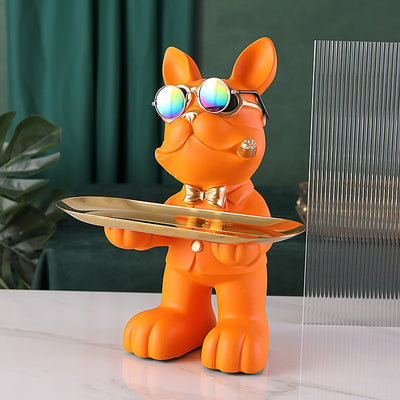 Bulldog Butler with Storage Bowl