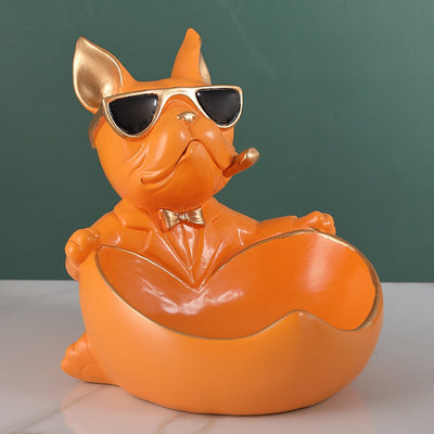 Bulldog Butler with Storage Bowl