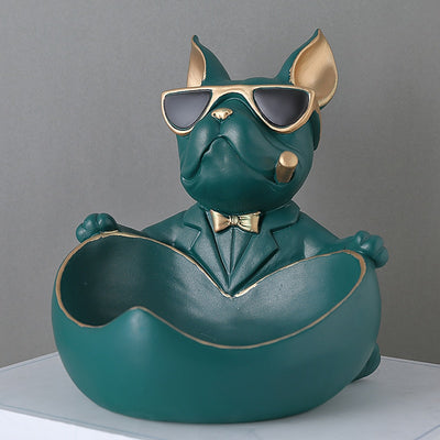 Bulldog Butler with Storage Bowl