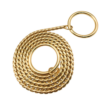 5mm Gold Plated Dog Snake Chain Leash