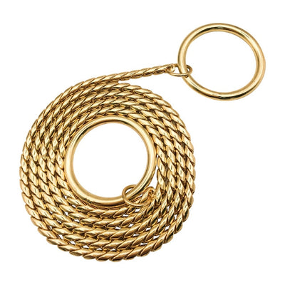 5mm Gold Plated Dog Snake Chain Leash