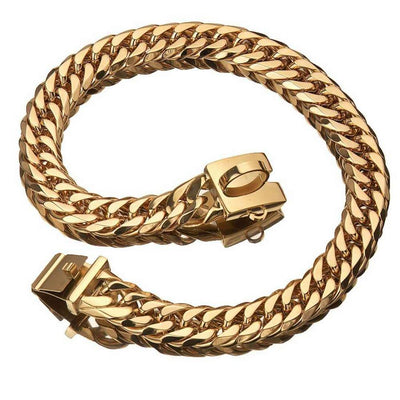 Pet Collar Dog Gold Chain Small Middle Large Dog Collar