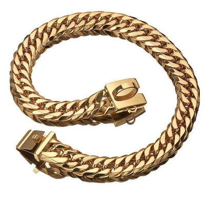 Pet Collar Dog Gold Chain Small Middle Large Dog Collar