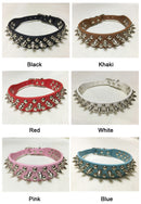 PU Leather Punk Rivet Spiked Dog Collar