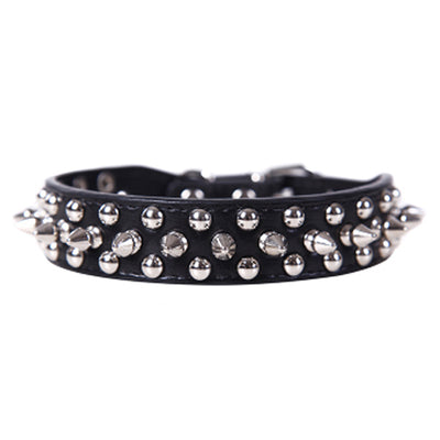 PU Leather Punk Rivet Spiked Dog Collar