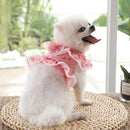 Dog Leash Stereo Pink Flower Harness