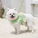 Dog Leash Stereo Pink Flower Harness