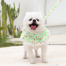 Dog Leash Stereo Pink Flower Harness