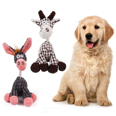 Donkey Shape Corduroy Chew Toy