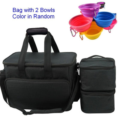 Pet Travel Bag With Food Bag and Bowl