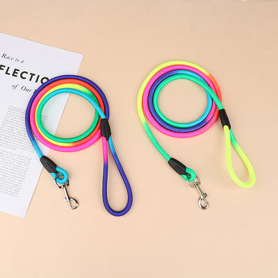 Nylon Rainbow Pet Dog Leash