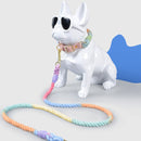 Colorful PU Leather Dog Collars Leash