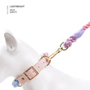 Colorful PU Leather Dog Collars Leash