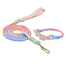 Colorful PU Leather Dog Collars Leash